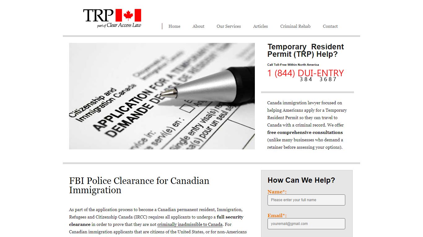 FBI Clearance for Canada Immigration (Police Certificate)